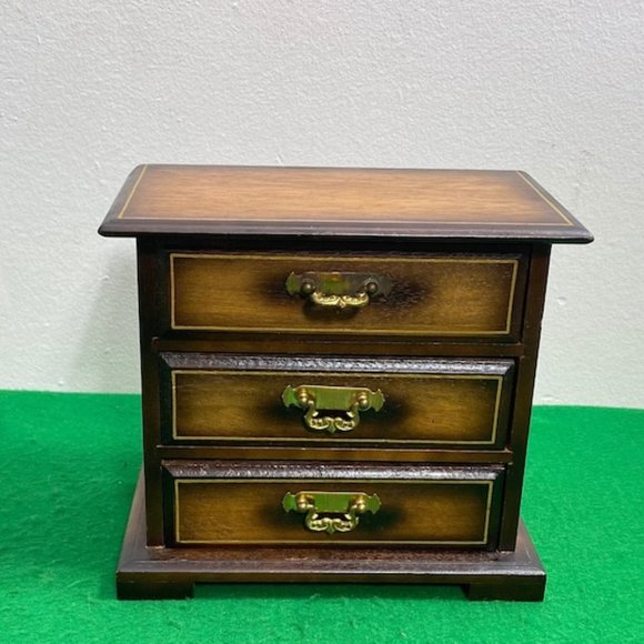 Vintage Gunther Mele 1970's Wooden Jewelry Box - Jewellery with Drawers - Vintag - Picture 10 of 10